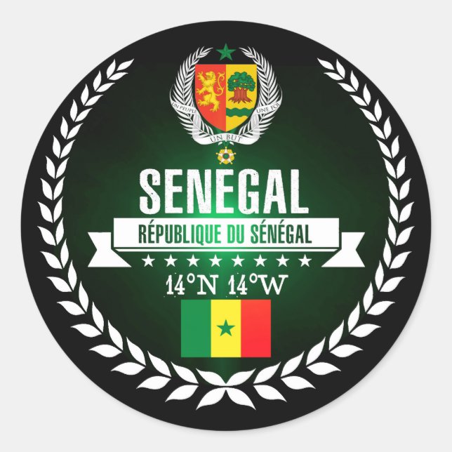 Sticker Rond Sénégal (Devant)