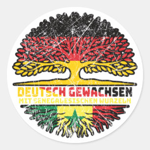 Sticker Rond Sénégal Senegalesisch Deutsch Deutschland Baum