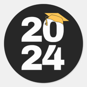 Sticker Rond Senior 2024 Class Of 2024 Graduation 2024