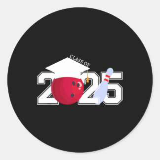 Sticker Rond Senior 2025 Bowling Player Cl Of 2025 Graduation S