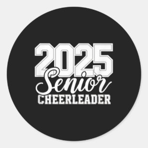 Sticker Rond Senior 2025 Cheer Team Mom Lycée Graduation