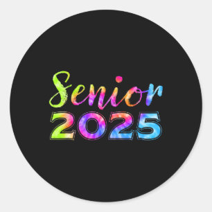 Sticker Rond Senior 2025 Dernier Premier Jour Ck À L'École Grad