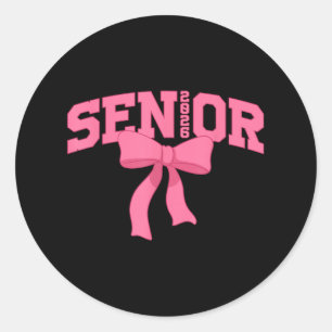 Sticker Rond Senior 2026 Graduation Coquette Cl De 2026 Retour 