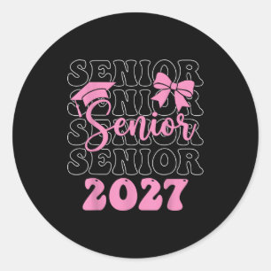 Sticker Rond Senior 2027 filles promotion 2027 remise de diplôm