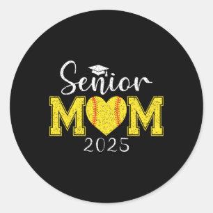 Sticker Rond Senior Mom Softll 2025 Cl De 2025 Graduation