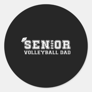Sticker Rond Senior Volleyll Papa Cl De 2025 Diplômé
