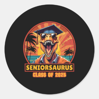 Sticker Rond Seniorsaurus Senior Cl De 2025 Dinosaur Dinosaure 