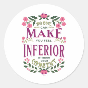 Sticker Rond Sens inférieur Eleanor Roosevelt droits des femmes