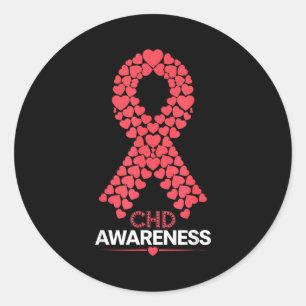 Sticker Rond Sensibilisation à la cardiopathie Maladie cardiaqu