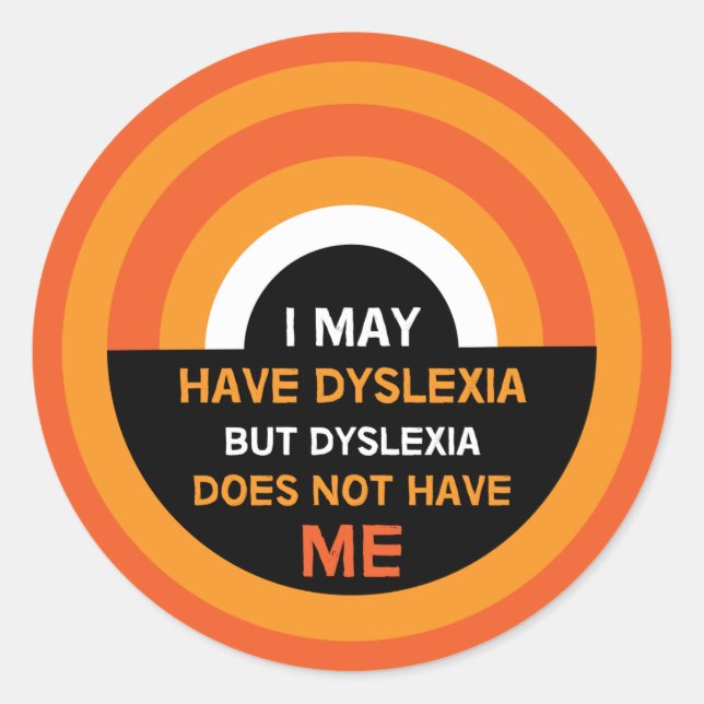 Sticker Rond Sensibilisation à la dyslexie | Support | Mug de c (Devant)
