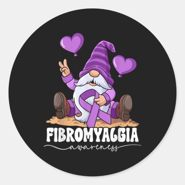 Sticker Rond Sensibilisation à la fibromyalgie (Devant)