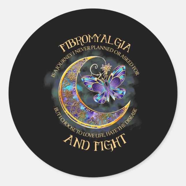 Sticker Rond - Sensibilisation à la fibromyalgie 22 (Devant)