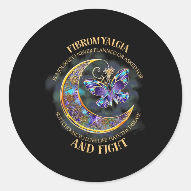 Sticker Rond - Sensibilisation à la fibromyalgie 33 (Devant)