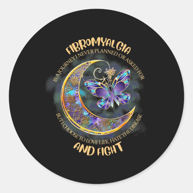 Sticker Rond - Sensibilisation à la fibromyalgie 8 (Devant)