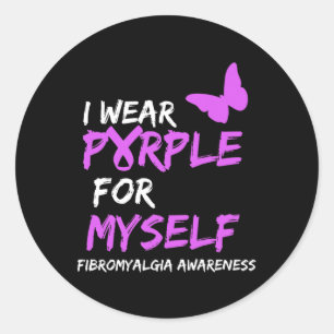 Sticker Rond Sensibilisation à la fibromyalgie Je porte le viol