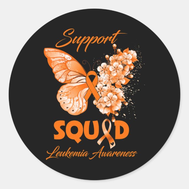 Sticker Rond Sensibilisation à la leucémie de l'équipe de souti (Devant)