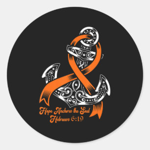 Sticker Rond Sensibilisation à la leucémie Espérance Ancres L'â