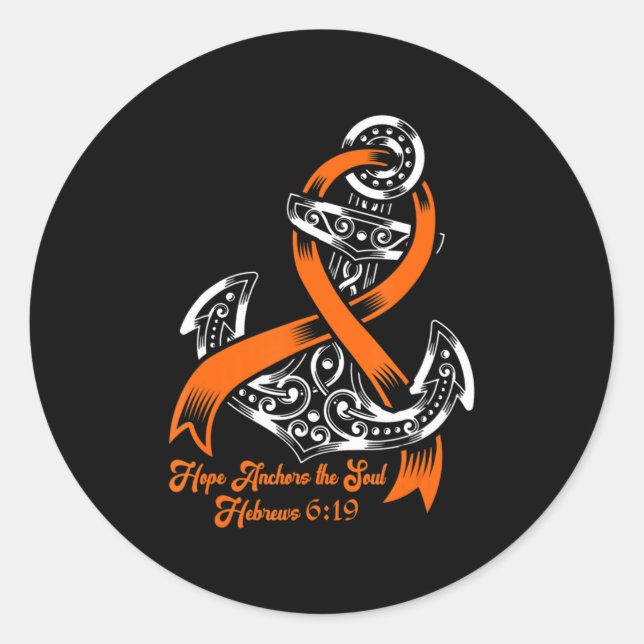 Sticker Rond Sensibilisation à la leucémie Espérance Ancres L'â (Devant)