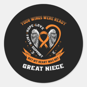 Sticker Rond Sensibilisation à la leucémie Grande Nièce Cancer 