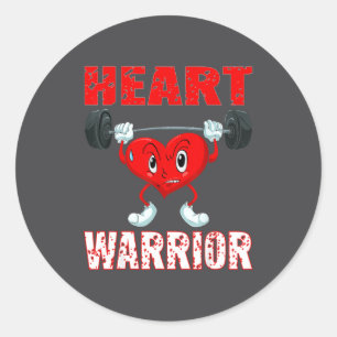 Sticker Rond Sensibilisation à la maladie cardiaque Heart Warri