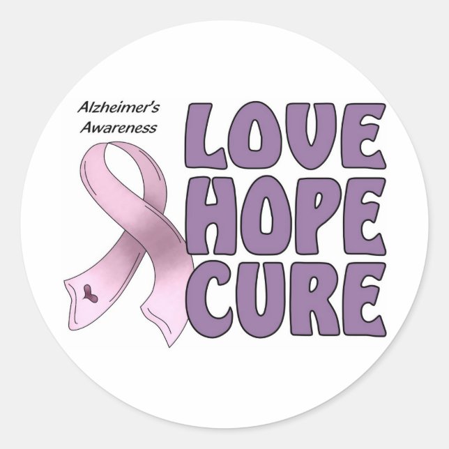 Sticker Rond Sensibilisation à la maladie d'Alzheimer (Devant)