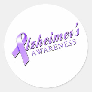 Sticker Rond Sensibilisation à la maladie d'Alzheimer