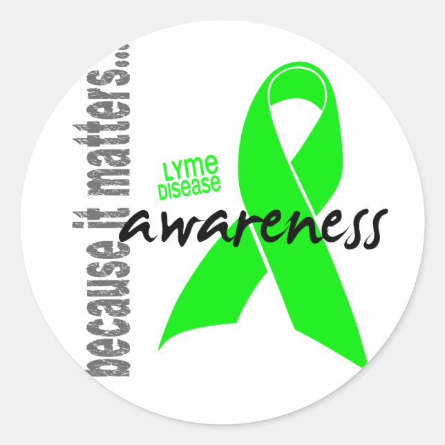 Sticker Rond Sensibilisation à la maladie de Lyme (Devant)