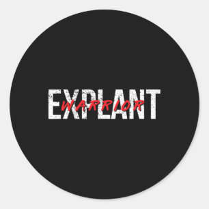 Sticker Rond Sensibilisation à la maladie des implants mammaire