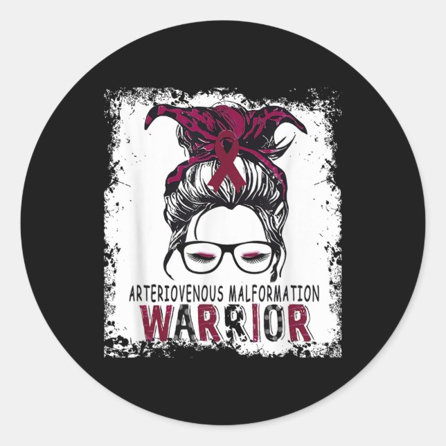 Sticker Rond Sensibilisation à la malformation artérioveineuse  (Devant)