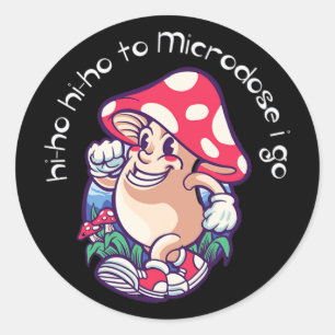 Sticker Rond Sensibilisation à la microbiologie des champignons