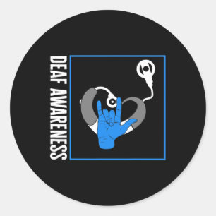 Sticker Rond Sensibilisation à la perte auditive Implant cochlé