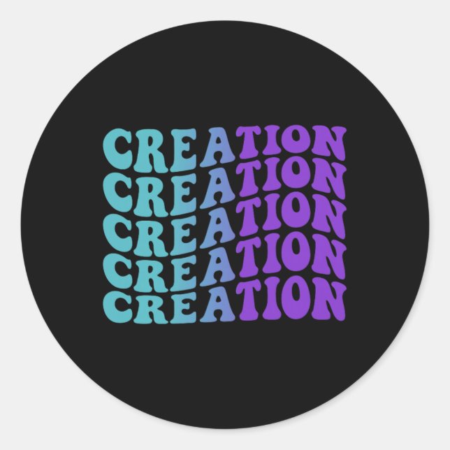 Sticker Rond Sensibilisation à la prévention de la création (Devant)