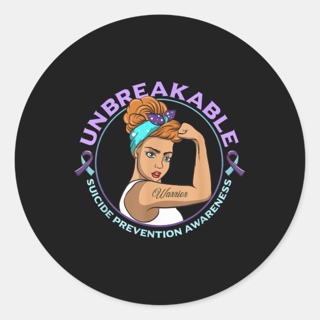 Sticker Rond Sensibilisation à la prévention du suicide (Devant)
