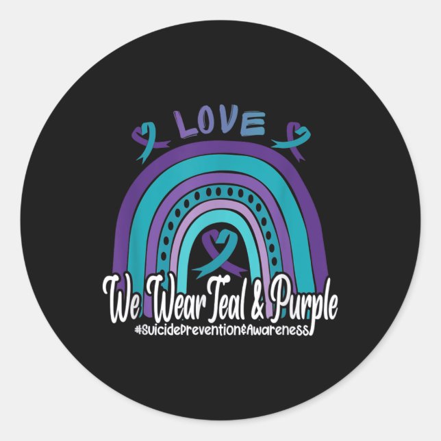 Sticker Rond Sensibilisation à la prévention du suicide (Devant)