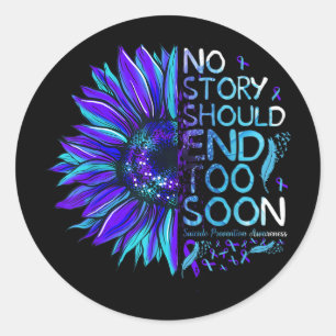 Sticker Rond Sensibilisation à la prévention du suicide Aucune