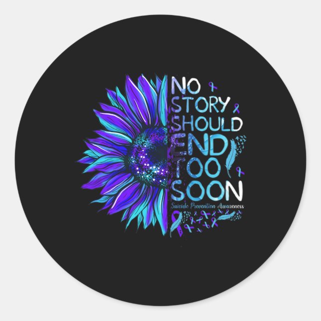 Sticker Rond Sensibilisation à la prévention du suicide Aucune  (Devant)