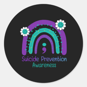 Sticker Rond Sensibilisation à la prévention du suicide Aucune