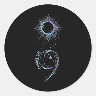 Sticker Rond Sensibilisation à la prévention du suicide Choisir