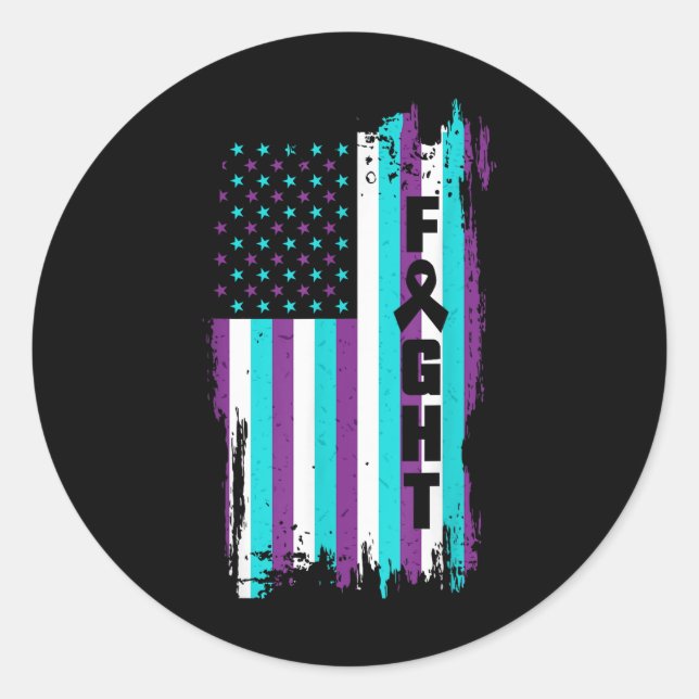 Sticker Rond Sensibilisation à la prévention du suicide dans le (Devant)