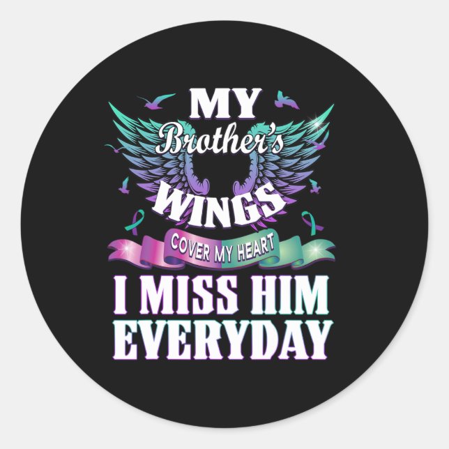 Sticker Rond Sensibilisation à la prévention du suicide Je manq (Devant)