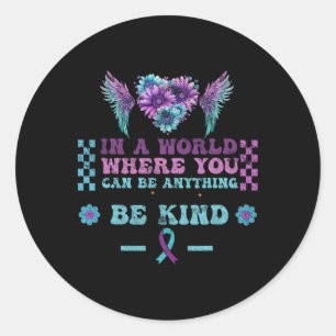 Sticker Rond Sensibilisation à la prévention du suicide Tournes