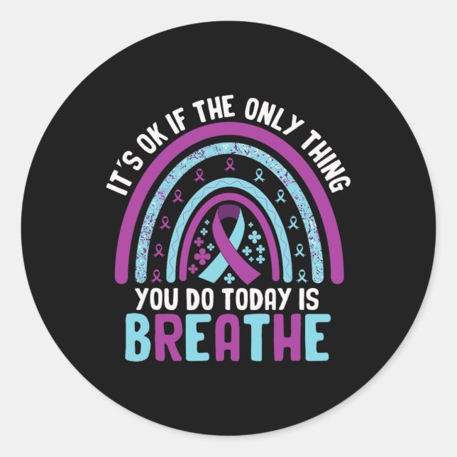 Sticker Rond Sensibilisation À La Prévention Du Suicide Violet  (Devant)