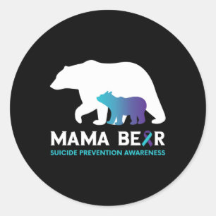 Sticker Rond Sensibilisation À La Prévention Du Suicide Violet