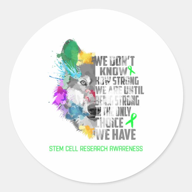 Sticker Rond Sensibilisation à la recherche sur les cellules so (Devant)