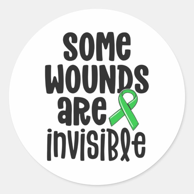 Sticker Rond Sensibilisation à la santé Certaines blessures son (Devant)
