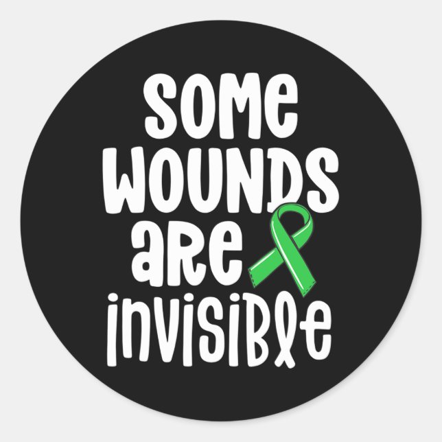 Sticker Rond Sensibilisation à la santé Certaines blessures son (Devant)