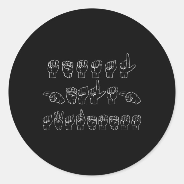 Sticker Rond Sensibilisation À La Santé Langue Des Signes Asal  (Devant)