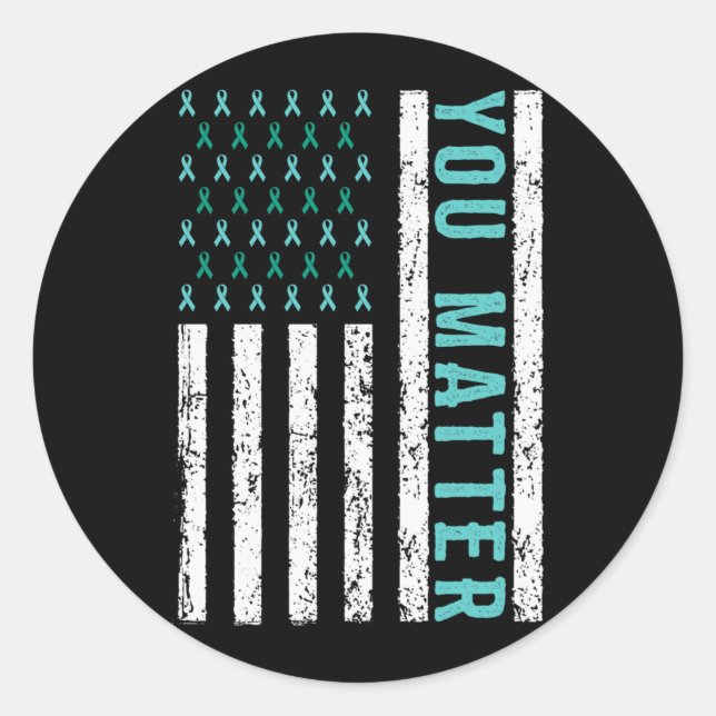 Sticker Rond Sensibilisation à la santé mentale (Devant)