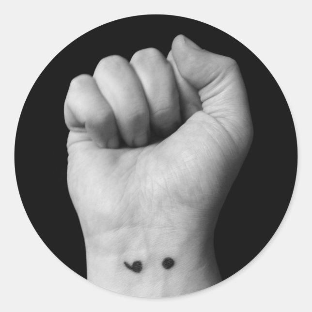 Sticker Rond Sensibilisation à la santé mentale (Devant)