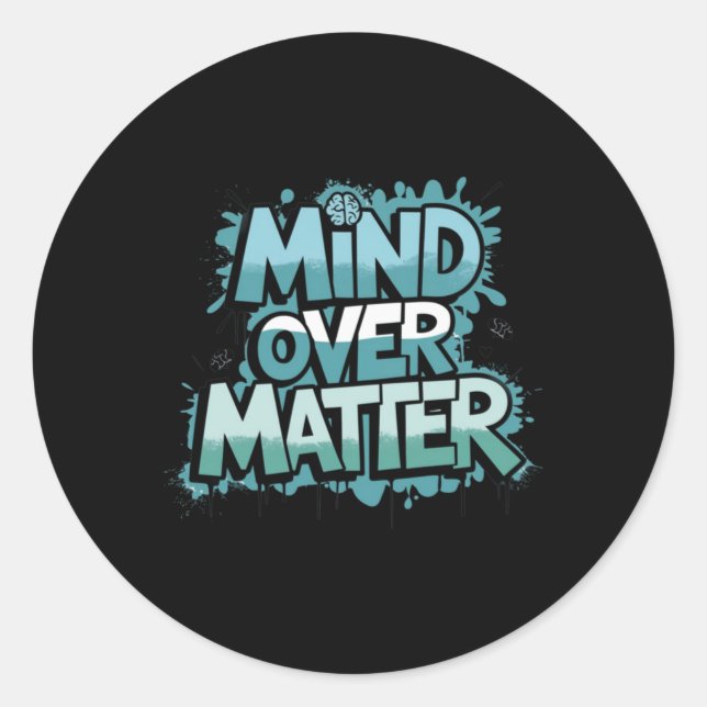 Sticker Rond Sensibilisation à la santé mentale (Devant)